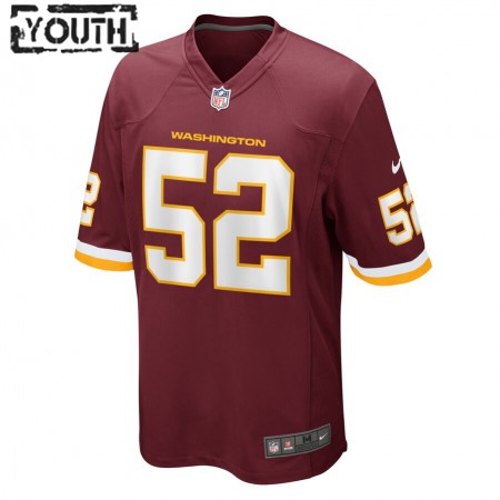Maillot Washington Football Team Jamin Davis 52 Nike Rouge 2021 NFL Draft - Enfant